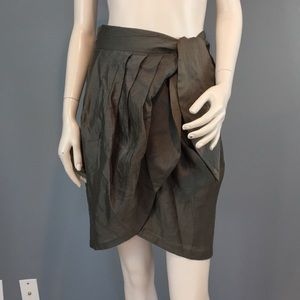 NWT Joie Gray Wraparound Skirt Sz Med